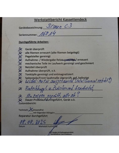 Deck de cassettes Braun Atelier C3,  3...