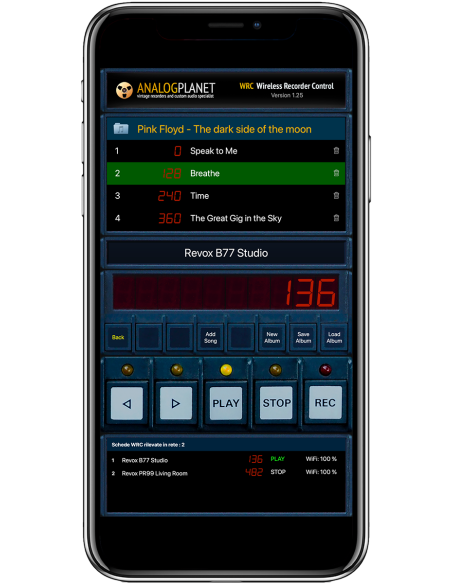 WRC Control remoto WIFI celular/ contador digital para Revox B77 y PR99
