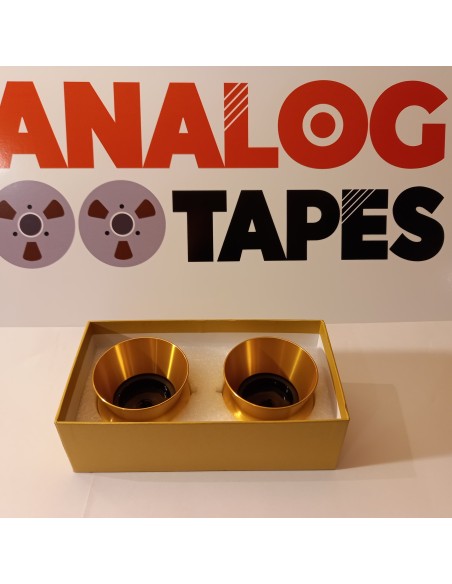 Adaptadores  NAB ¼” tipo Estudio en aluminio dorado RTM  (par)