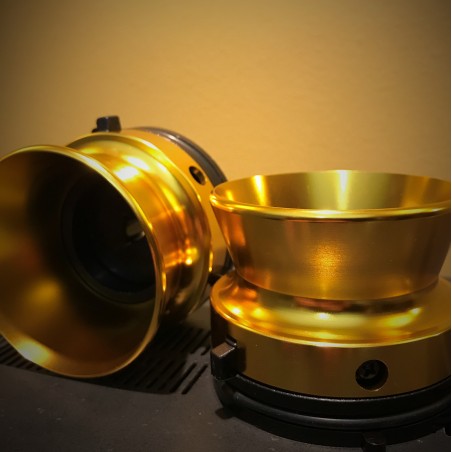 Adaptadores  NAB ¼” tipo Estudio en aluminio dorado RTM  (par)