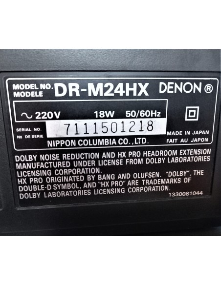 Deck de cassette Denon DR-M24HX 3 cabezales