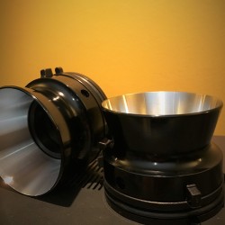 Adaptadores  NAB ¼” tipo Estudio en aluminio negro RTM (par) 2