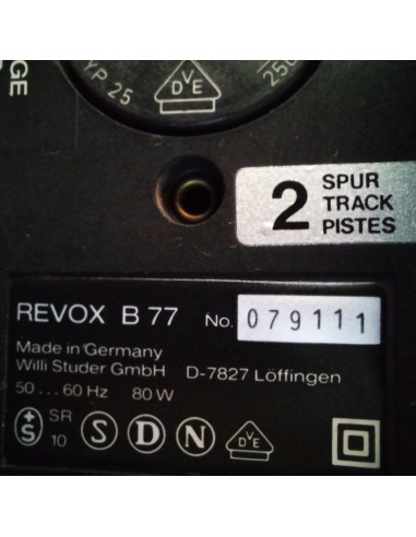 Revox B77 MKI HS (alta velocidad) SN079111