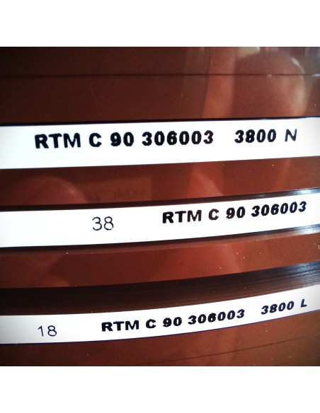 Cinta profesional RTM C90 para duplicación cassettes 90 min. Monobox 30 pancakes 12,5"x 1/8”