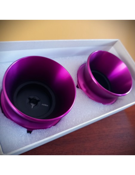 Adaptadores  NAB ¼” tipo Estudio en aluminio púrpura CFK (par)