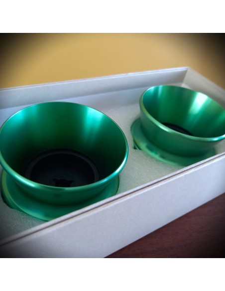 Adaptadores  NAB ¼” tipo Estudio en aluminio verde CFK (par)